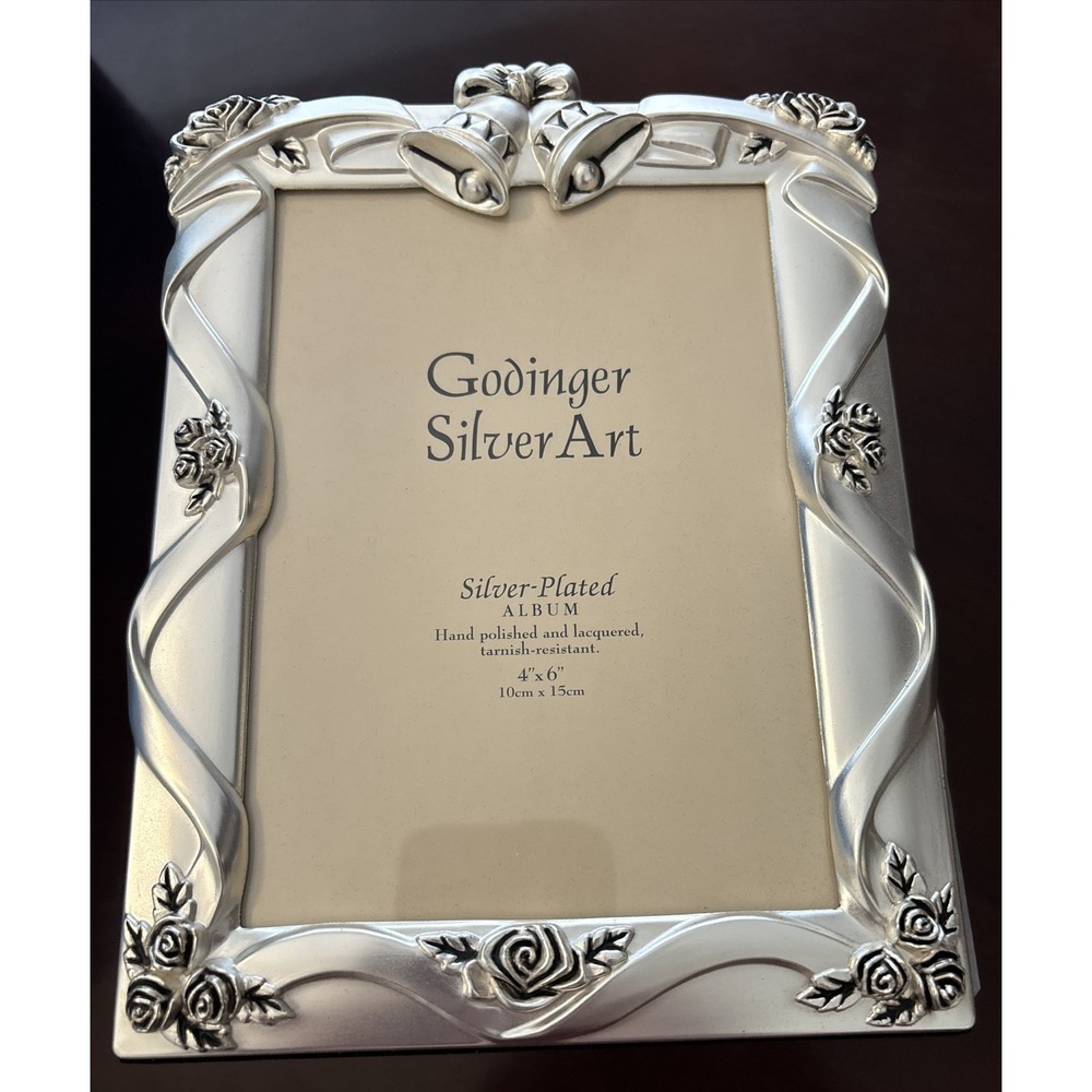 Vintage Godinger Silver Plated Satin Finish Wedding Album Holds 100 /4 X 6 - NEW